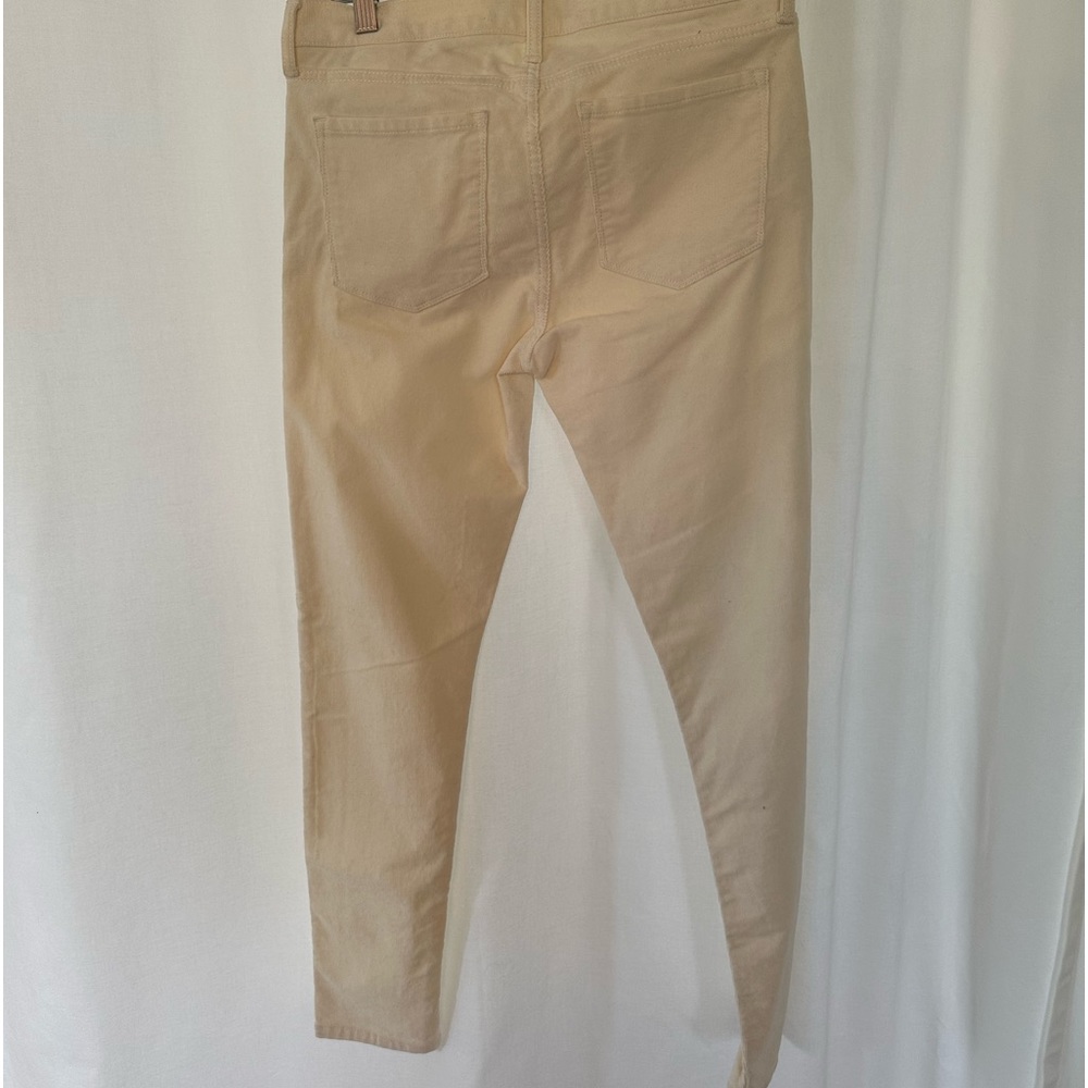 See All Pics! STRETCH Banana Republic Off White Velvet Corduroy Skinny Jeans - Picture 5 of 9